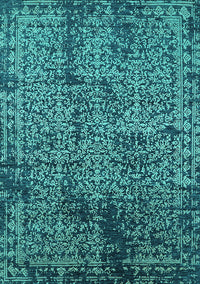 Oriental Turquoise Industrial Rug, urb2545turq