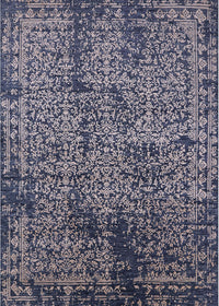 Machine Washable Industrial Modern Dark Slate Blue Rug, wshurb2545