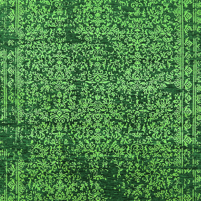 Machine Washable Oriental Green Industrial Area Rugs, wshurb2545grn