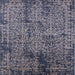 Square Machine Washable Industrial Modern Dark Slate Blue Rug, wshurb2545