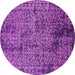 Round Oriental Pink Industrial Rug, urb2545pnk