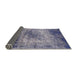 Sideview of Mid-Century Modern Purple Navy Blue Oriental Rug, urb2546