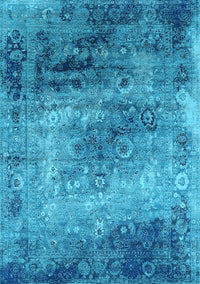 Oriental Light Blue Industrial Rug, urb2546lblu