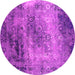 Round Oriental Pink Industrial Rug, urb2546pnk