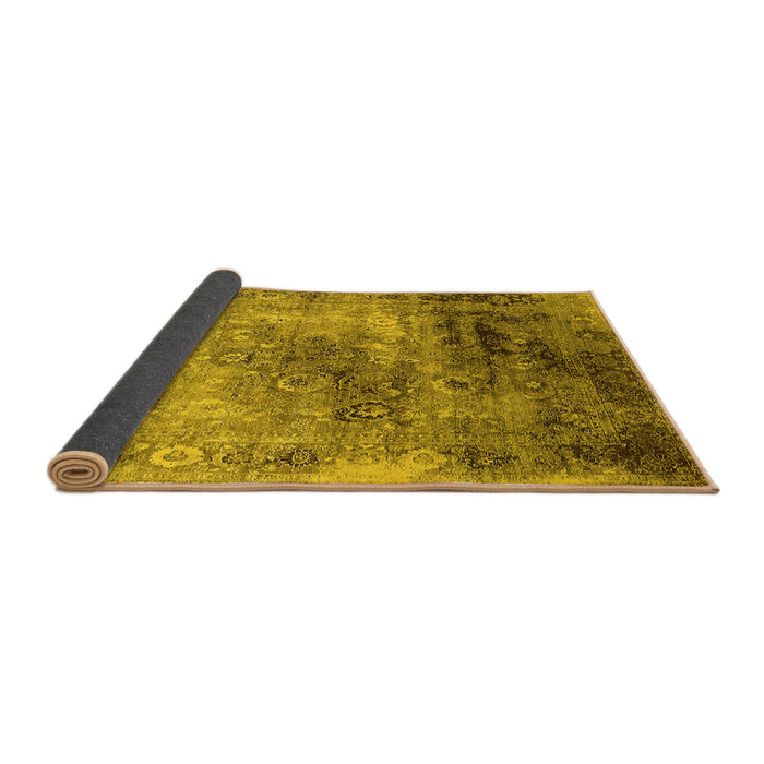 Sideview of Oriental Yellow Industrial Rug, urb2546yw