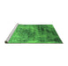 Sideview of Machine Washable Oriental Green Industrial Area Rugs, wshurb2546grn