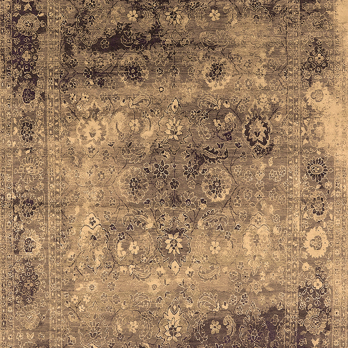 Machine Washable Oriental Brown Industrial Rug, wshurb2546brn