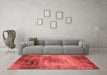 Industrial Red Washable Rugs