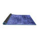 Sideview of Oriental Blue Industrial Rug, urb2546blu