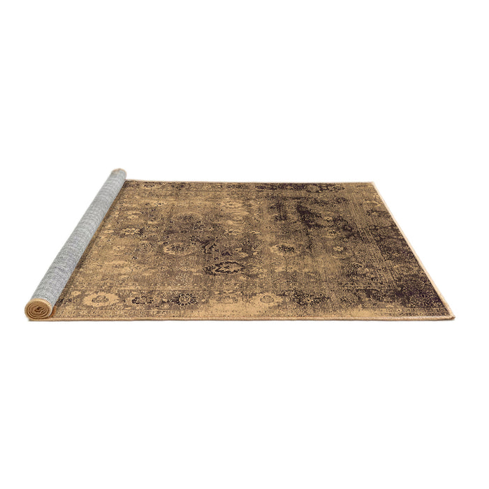 Sideview of Machine Washable Oriental Brown Industrial Rug, wshurb2546brn