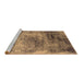 Sideview of Machine Washable Oriental Brown Industrial Rug, wshurb2546brn