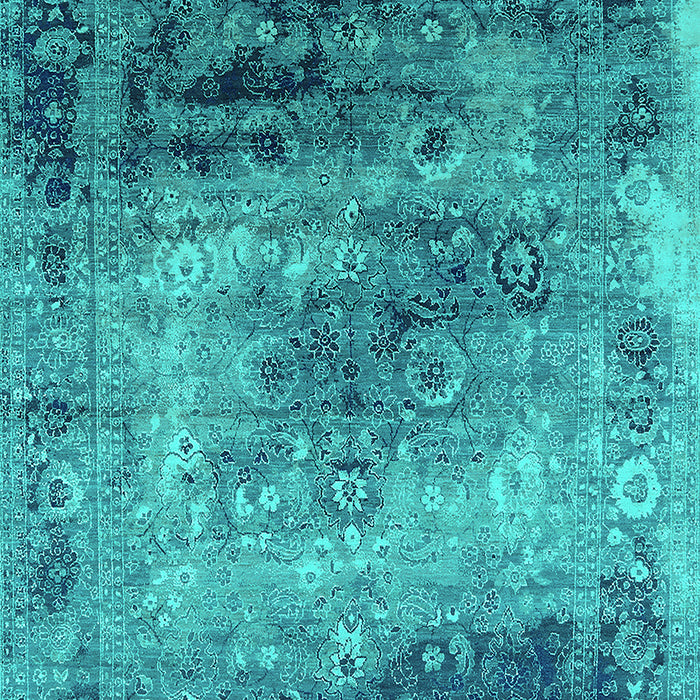 Oriental Turquoise Industrial Rug, urb2546turq