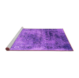 Sideview of Machine Washable Oriental Purple Industrial Area Rugs, wshurb2546pur