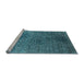 Sideview of Machine Washable Oriental Light Blue Industrial Rug, wshurb2547lblu