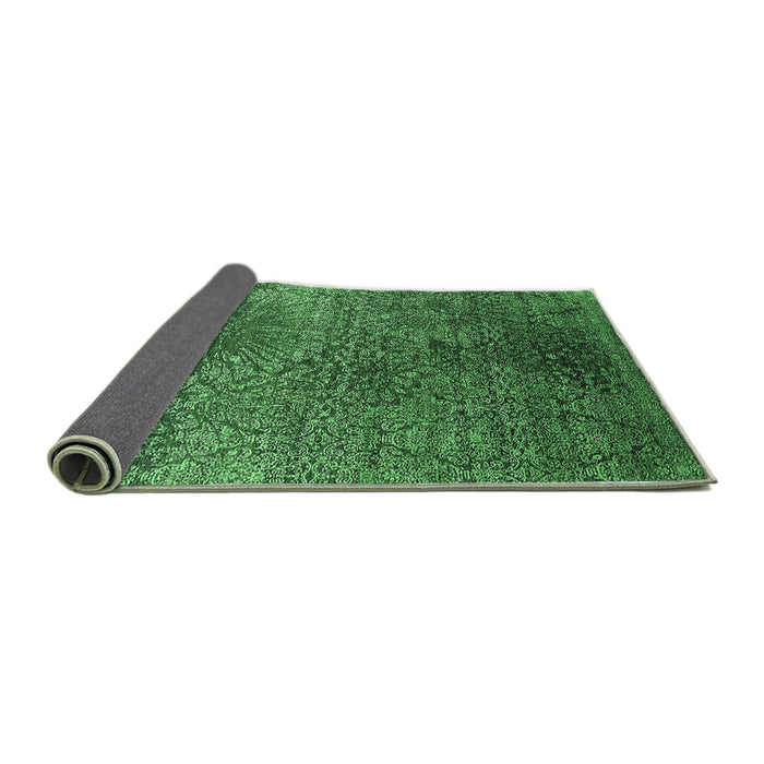 Sideview of Oriental Emerald Green Industrial Rug, urb2547emgrn