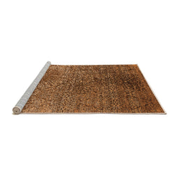 Sideview of Machine Washable Oriental Orange Industrial Area Rugs, wshurb2547org