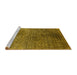 Sideview of Machine Washable Oriental Yellow Industrial Rug, wshurb2547yw