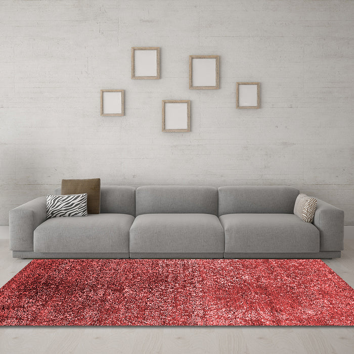 Industrial Red Washable Rugs