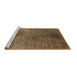 Sideview of Machine Washable Oriental Brown Industrial Rug, wshurb2547brn