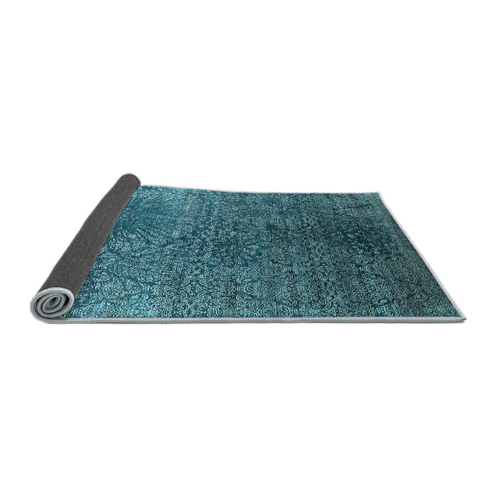 Sideview of Oriental Light Blue Industrial Rug, urb2547lblu