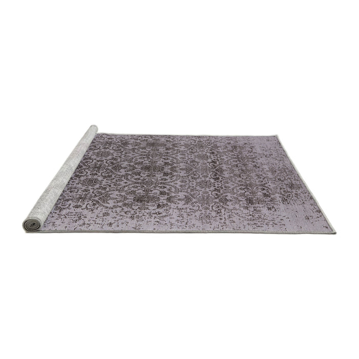 Sideview of Machine Washable Industrial Modern Purple Rug, wshurb2548