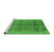 Sideview of Machine Washable Oriental Green Industrial Area Rugs, wshurb2548grn