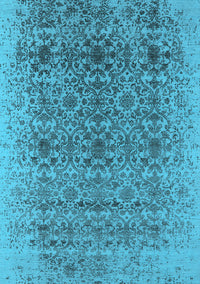 Oriental Light Blue Industrial Rug, urb2548lblu