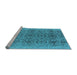 Sideview of Machine Washable Oriental Light Blue Industrial Rug, wshurb2548lblu