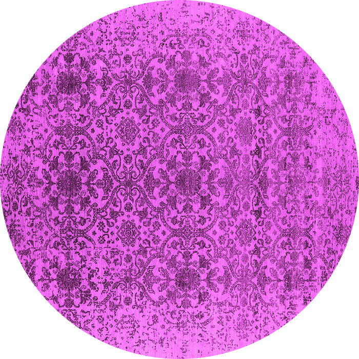 Round Oriental Pink Industrial Rug, urb2548pnk