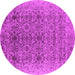 Round Oriental Pink Industrial Rug, urb2548pnk