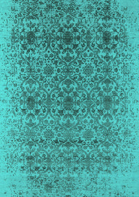 Oriental Turquoise Industrial Rug, urb2548turq