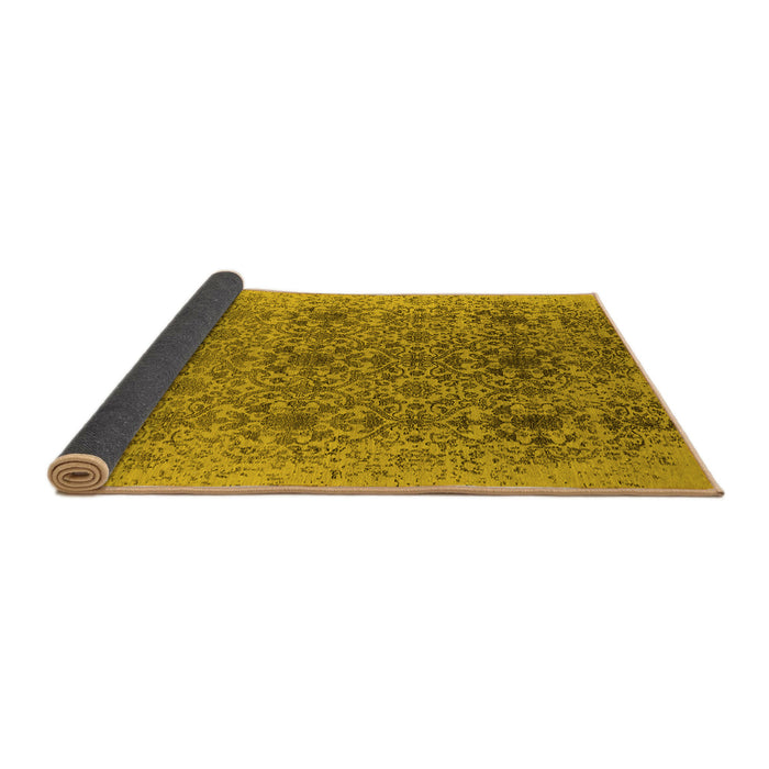Sideview of Oriental Yellow Industrial Rug, urb2548yw