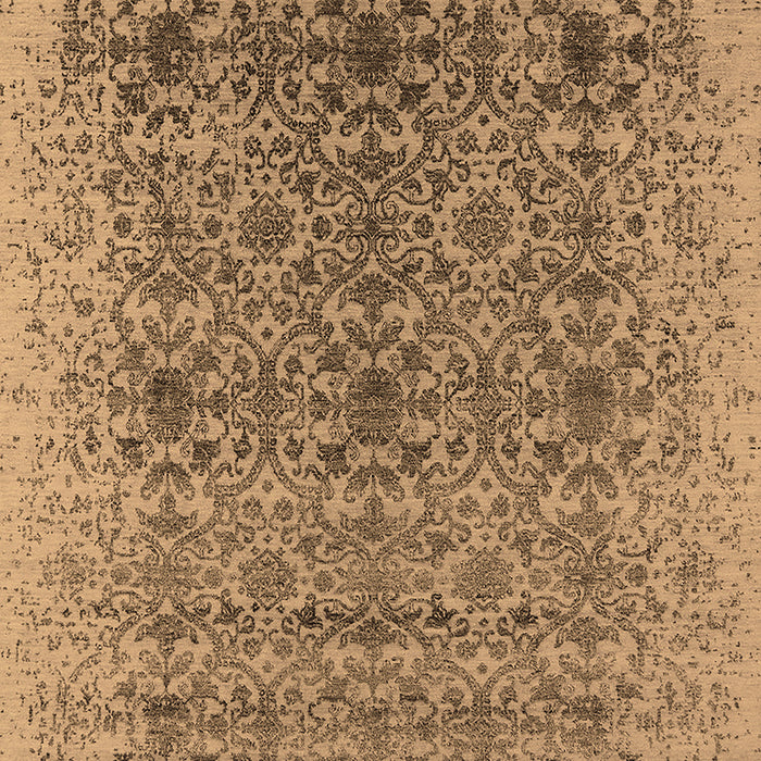 Machine Washable Oriental Brown Industrial Rug, wshurb2548brn