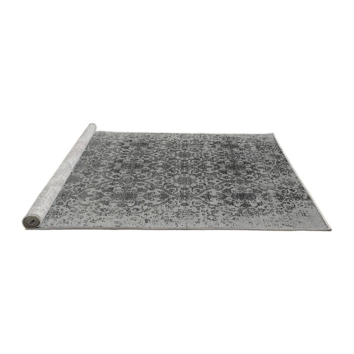 Sideview of Machine Washable Oriental Gray Industrial Rug, wshurb2548gry