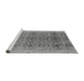 Sideview of Machine Washable Oriental Gray Industrial Rug, wshurb2548gry