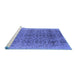 Sideview of Machine Washable Oriental Blue Industrial Rug, wshurb2548blu