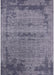 Machine Washable Industrial Modern Purple Navy Blue Rug, wshurb2549