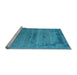 Sideview of Machine Washable Oriental Light Blue Industrial Rug, wshurb2549lblu