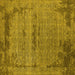 Square Oriental Yellow Industrial Rug, urb2549yw