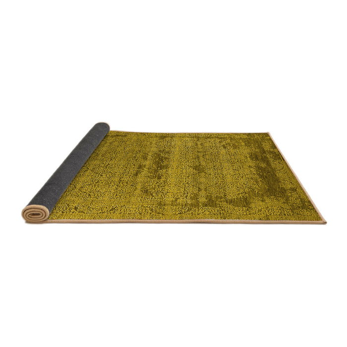 Sideview of Oriental Yellow Industrial Rug, urb2549yw