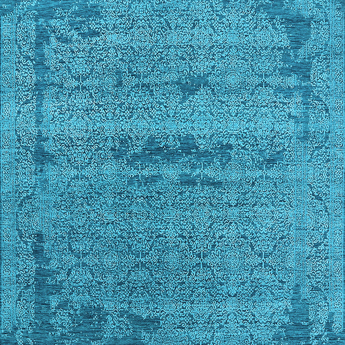 Machine Washable Oriental Light Blue Industrial Rug, wshurb2549lblu