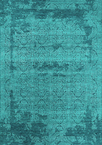 Oriental Turquoise Industrial Rug, urb2549turq