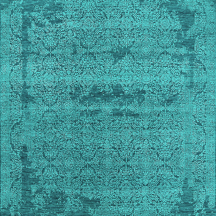 Oriental Turquoise Industrial Rug, urb2549turq