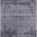 Square Machine Washable Industrial Modern Purple Navy Blue Rug, wshurb2549