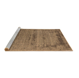 Sideview of Machine Washable Oriental Brown Industrial Rug, wshurb2549brn