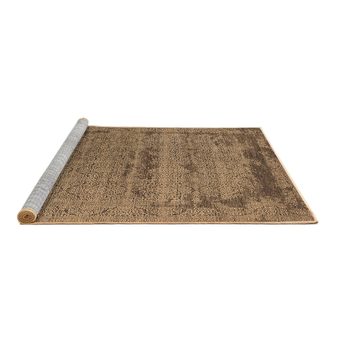 Sideview of Machine Washable Oriental Brown Industrial Rug, wshurb2549brn