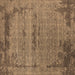 Square Oriental Brown Industrial Rug, urb2549brn