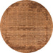 Round Oriental Orange Industrial Rug, urb2549org