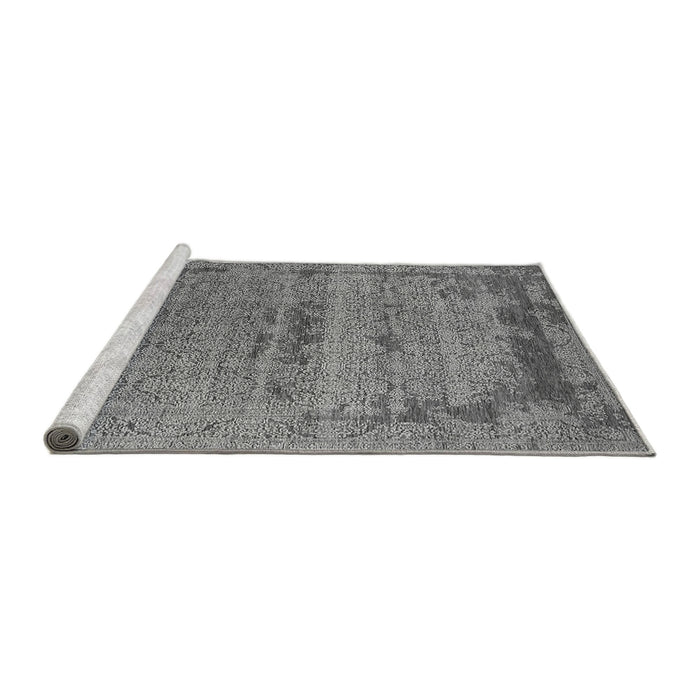 Sideview of Machine Washable Oriental Gray Industrial Rug, wshurb2549gry