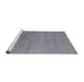 Sideview of Machine Washable Industrial Modern Dark Gray Rug, wshurb2550